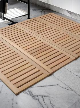 定制榉木床板排骨架实木榻榻米硬床板防潮透气铺板铁艺实木床板