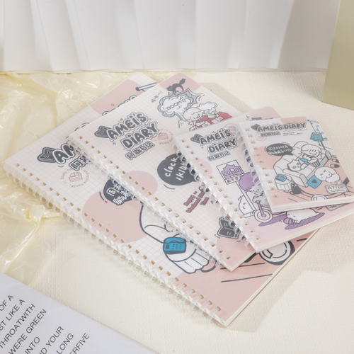 伊莎儿环保软线圈写字不硌手A5A6A7B5彩页可爱INS学生易撕线内页