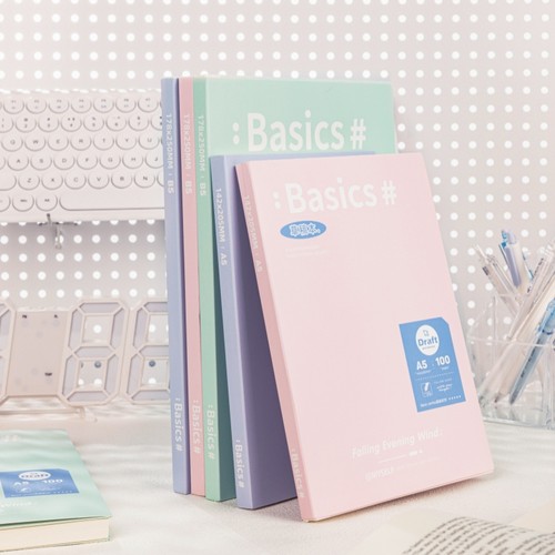 伊莎儿高颜值纸草稿本纯色胶装