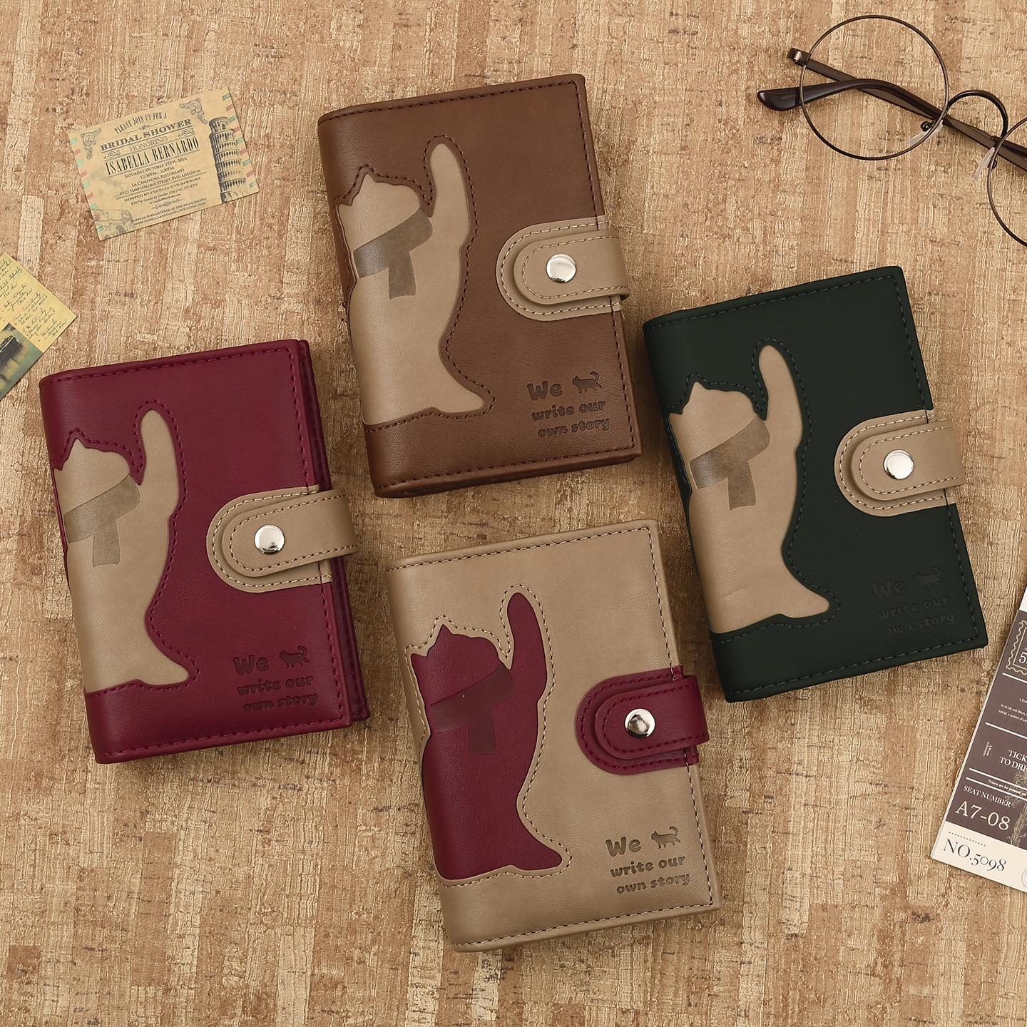 伊莎儿素彩蝴蝶小猫手账本