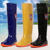 防水靴插秧靴钓捕鱼涉水鞋 男女平底款 过膝超高筒下雨靴雨鞋 工作靴