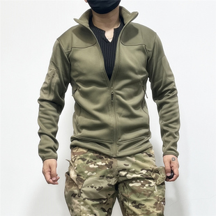 男春秋户外战术夹克外套立领开衫轻便保暖加绒上衣弹力内胆修身