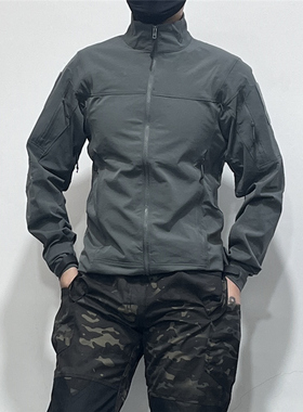 军鸟LEAF四面弹力修身软壳夹克户外战术外套春秋橘皮纹迷彩防水帅