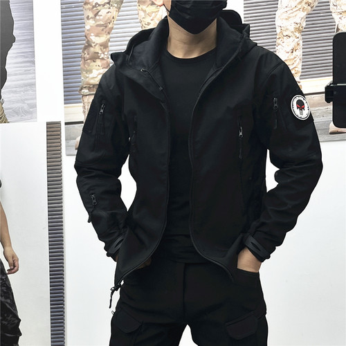 秋冬防风防水软壳冲锋衣骑行外套