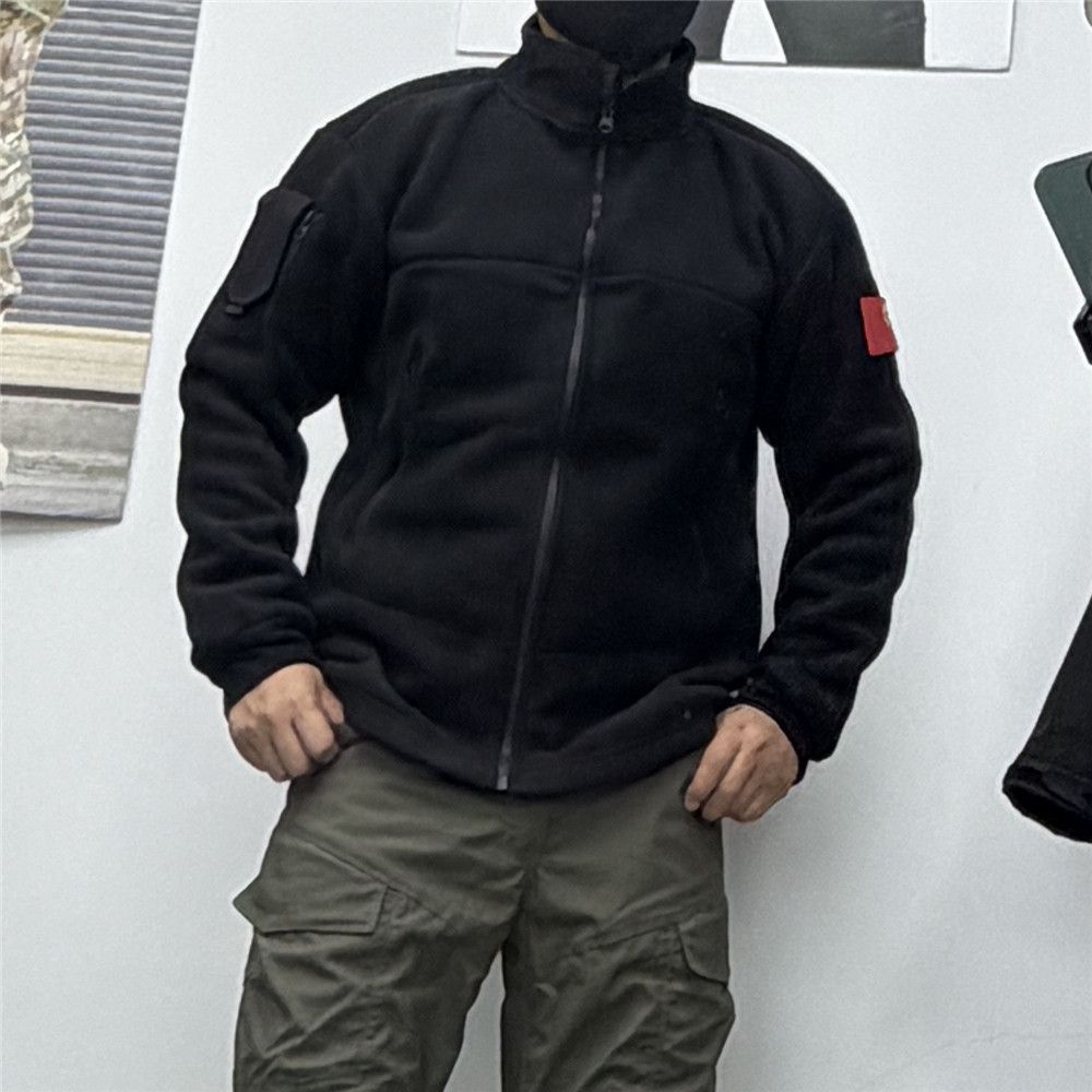 冬季户外战术烈焰抓绒双面开衫