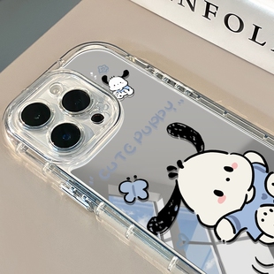 iPhone14Plus (苹果全系) 手机壳 补妆镜面 精孔全包 气囊防摔 简约 iPhone13Pro 时尚 iPhone8 软边iPhone12