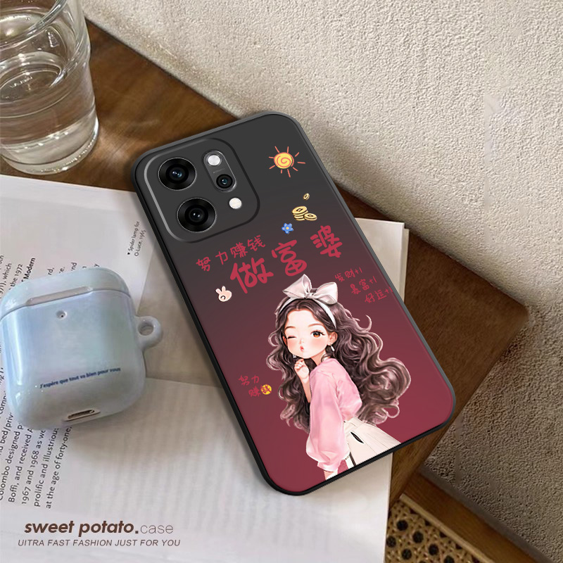 OPPOReno10Pro 新款 tpu 硅胶手机壳防摔 Reno3Pro 好看卡通ins风 Reno12 小众高级防滑创意便捷贴合简约高端