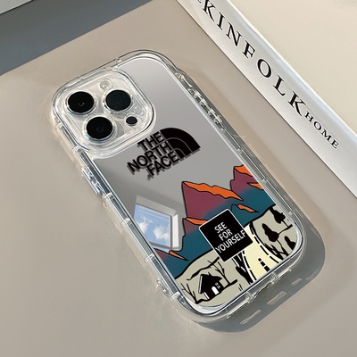 适用于苹果iPhone13Pro (全型号) 手机壳 镜面补妆 全包镜头 气囊缓冲 时尚 iPhone15Plus 轻奢 精致 iPhone1