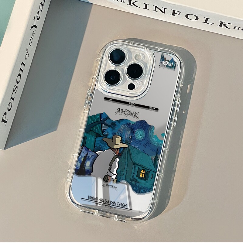 适用于苹果iPhone17Pro (全型号) 手机壳 高颜值镜面 气囊防撞 轻薄 iPhone15Plus 简约 iPhone8