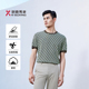 劲霸男装 T恤 春夏商务透气品牌logo字母棉混纺圆领短袖 男士 T恤衫