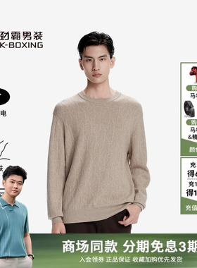 【抗静电】劲霸男装秋冬商务时尚纹理羊毛衫│BYYN3349