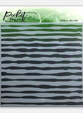 Picket Fence*塑料模板遮蔽版SC-132 Watercolor Brush水彩刷笔纹