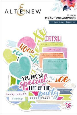 Altenew *水彩卡纸配件短语 #ALT2878 Live Your Dream 梦境成真