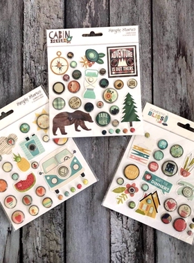 Simple Stories *装饰两脚钉 #3046/9116 Decorative Brads