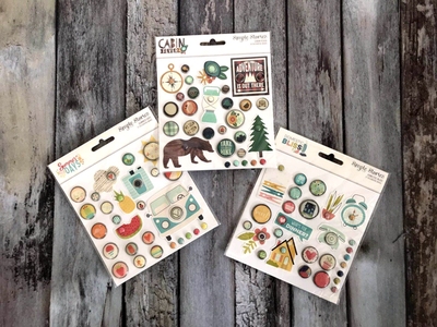 Simple Stories *装饰两脚钉 #3046/9116 Decorative Brads