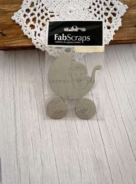 特价 FabScraps *预切割纸板配件 #DC57010 Pram 婴儿车