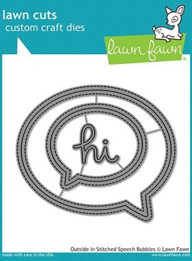 Lawn Fawn*切割模板LF1992 Stitched Speech Bubble 缝线边对话框