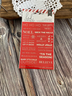 Heidi Swapp *字母单词卡纸贴纸 #312547 Oh What Fun 圣诞系列