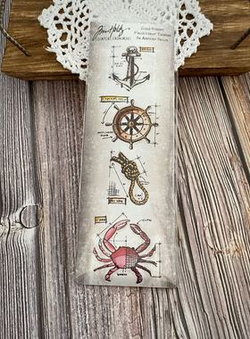 Tim Holtz *EZ图章印章 #THMB027 复古迷你蓝图系列 - 海洋水手
