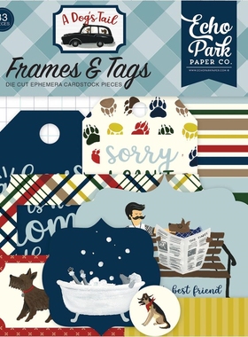 Echo Park *卡纸标签 #ADT155025 A Dog's Tail 宠物狗