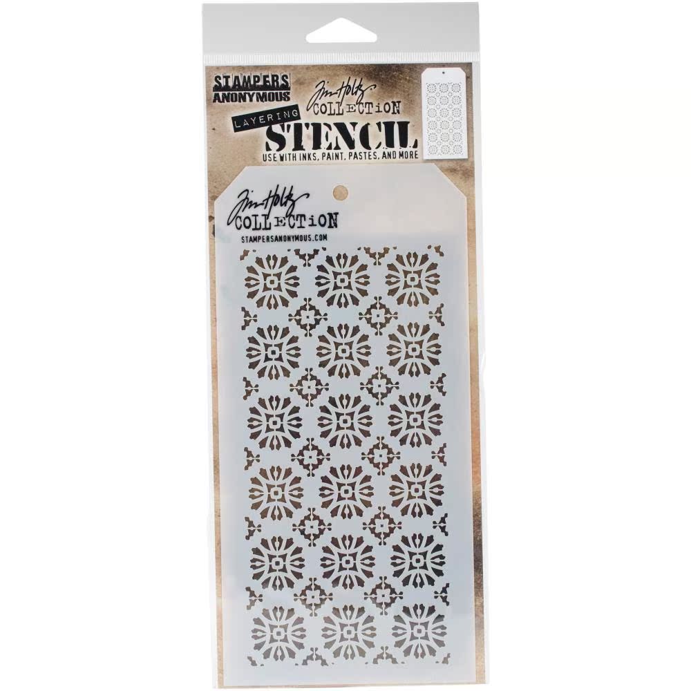 美国 Tim Holtz *塑料模板 #THS092 Rosette Layered Stencil