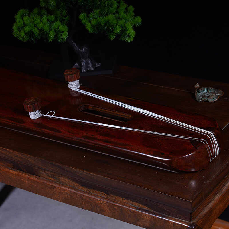 自远堂古琴专业演奏百年老杉木纯手工生漆包邮红色八宝灰混沌