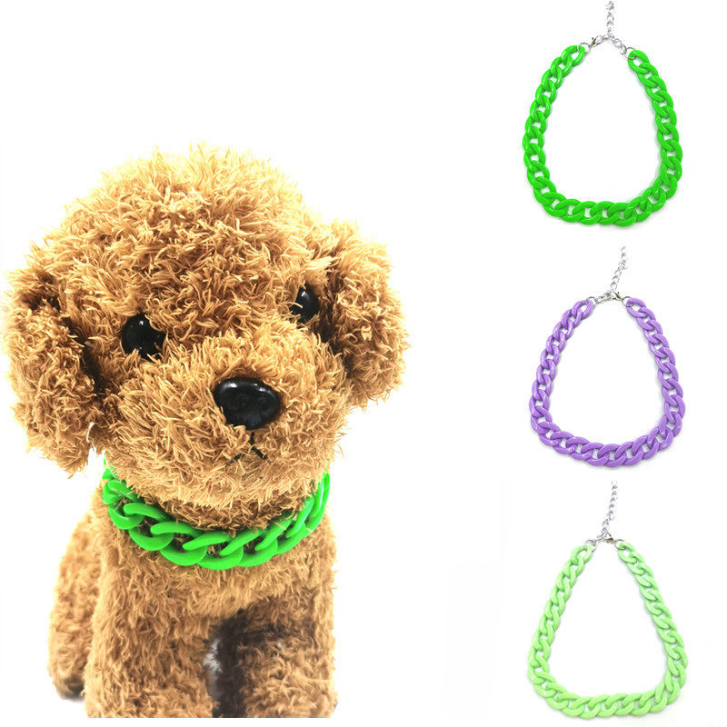 宠物马卡龙彩色项链可爱猫咪狗项圈生日派对圣诞配饰颈链泰迪项链