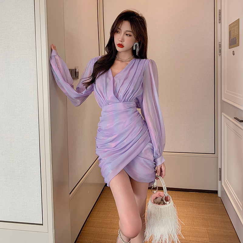 奈安小众包臀连衣裙短款