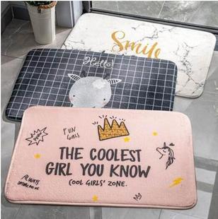 Absorbent felt bedroom entrance door mat bathroom rug carpet