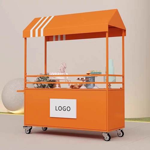 展销长铁艺花车户外集市地摊车摆摊手推车小吃车夜市移动位小推车