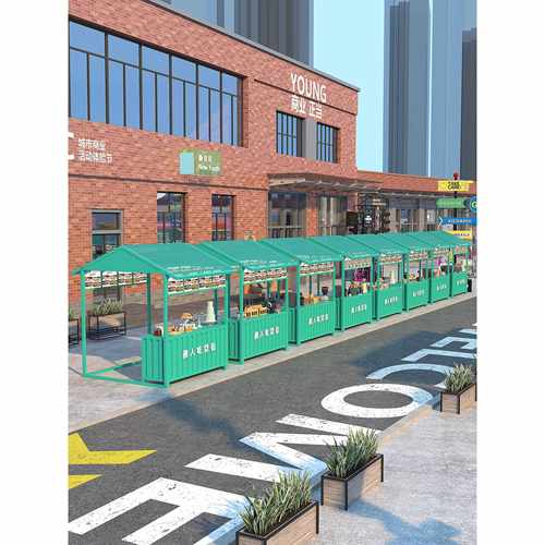 移动小摊位售货车商业街集市摆摊货架铁艺夜市摆摊桌地摊活动棚架