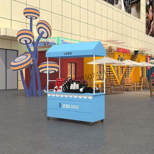 欧式铁艺户外花车移动夜市摆摊车集市摊位车商场广场摆摊位展示台