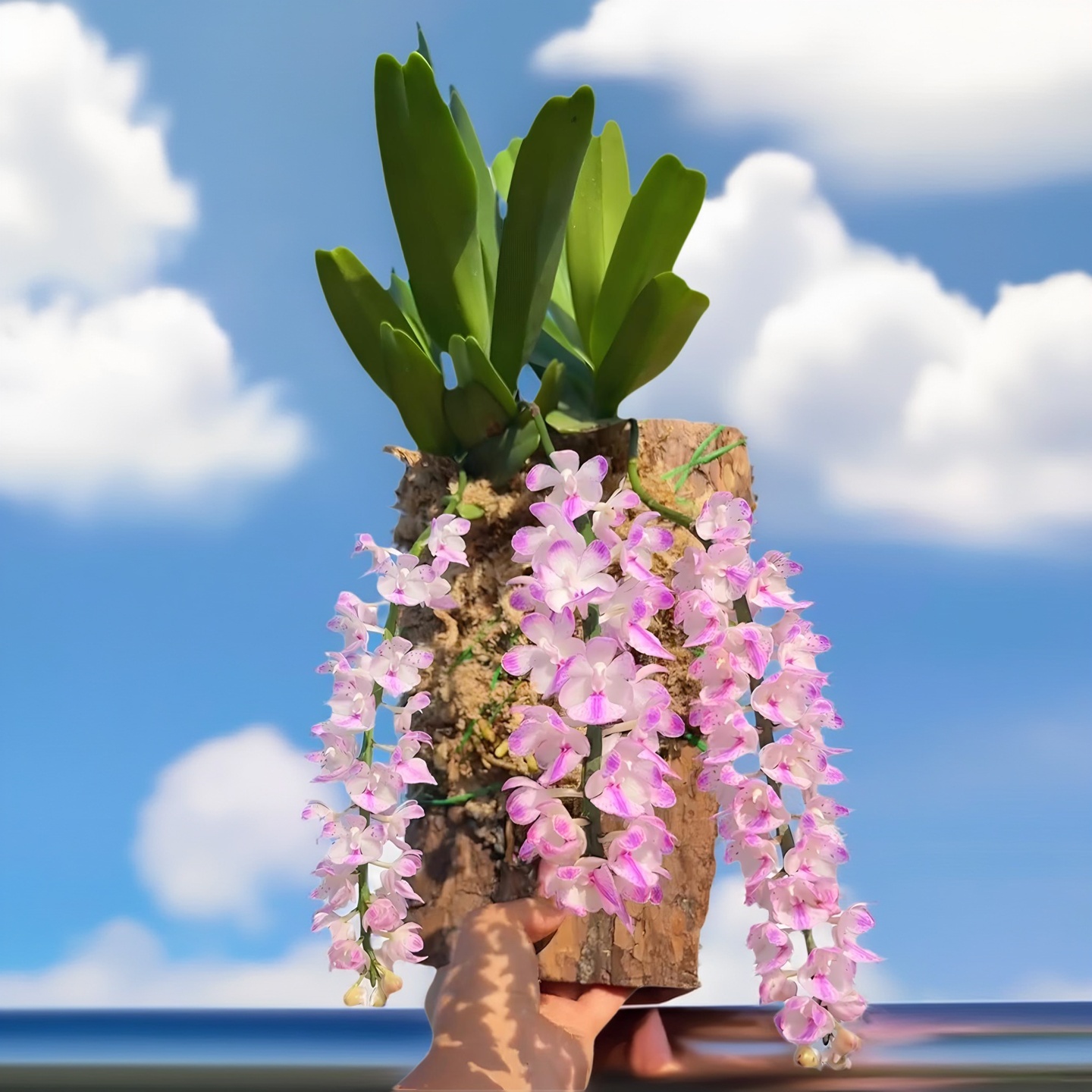 香花指甲兰易养活开花同狐尾兰庭院室内阳台观赏附生根绿植物花卉