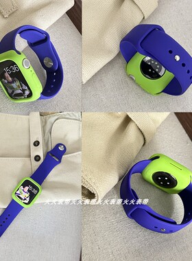 适用iwatch9/8/7/6/5/4苹果手表带applewatch通用深紫色男女表带