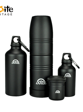 DOITE多伊特运动水壶户外铝壶水瓶不锈钢保温杯4个杯子组合套装