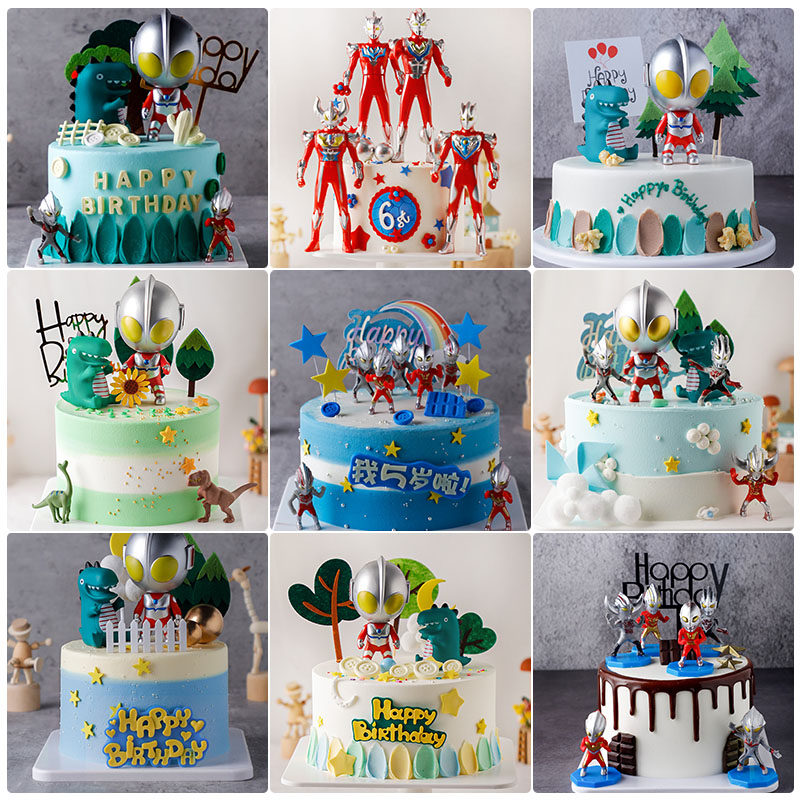 先卓奥特慢怪兽蛋糕模型2024新款网红仿真创意生日假蛋糕样品