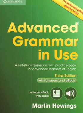 正版剑桥初中英文语法书Advanced Grammar in Use 带答案第三版