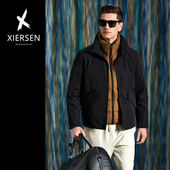 商务休闲夹克宽松外套 白鹅绒羽绒服男立领可拆卸内胆时尚 冬季 新款