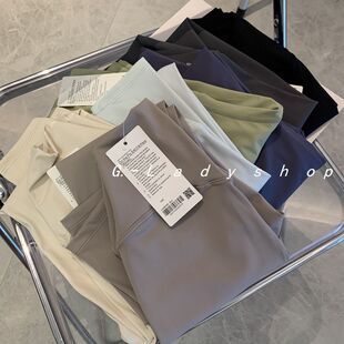 健身裤 速干运动打底九分裤 高腰提臀无尴尬线瑜伽裤 奶油色系裸感裤