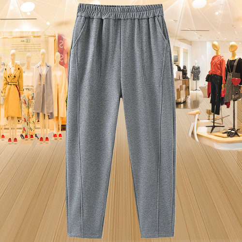 加大码加绒运动休闲裤女秋冬新款