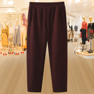 女装 直筒长裤 冬季 女胖mm宽松显瘦高腰窄版 子 加绒厚休闲阔腿裤 大码