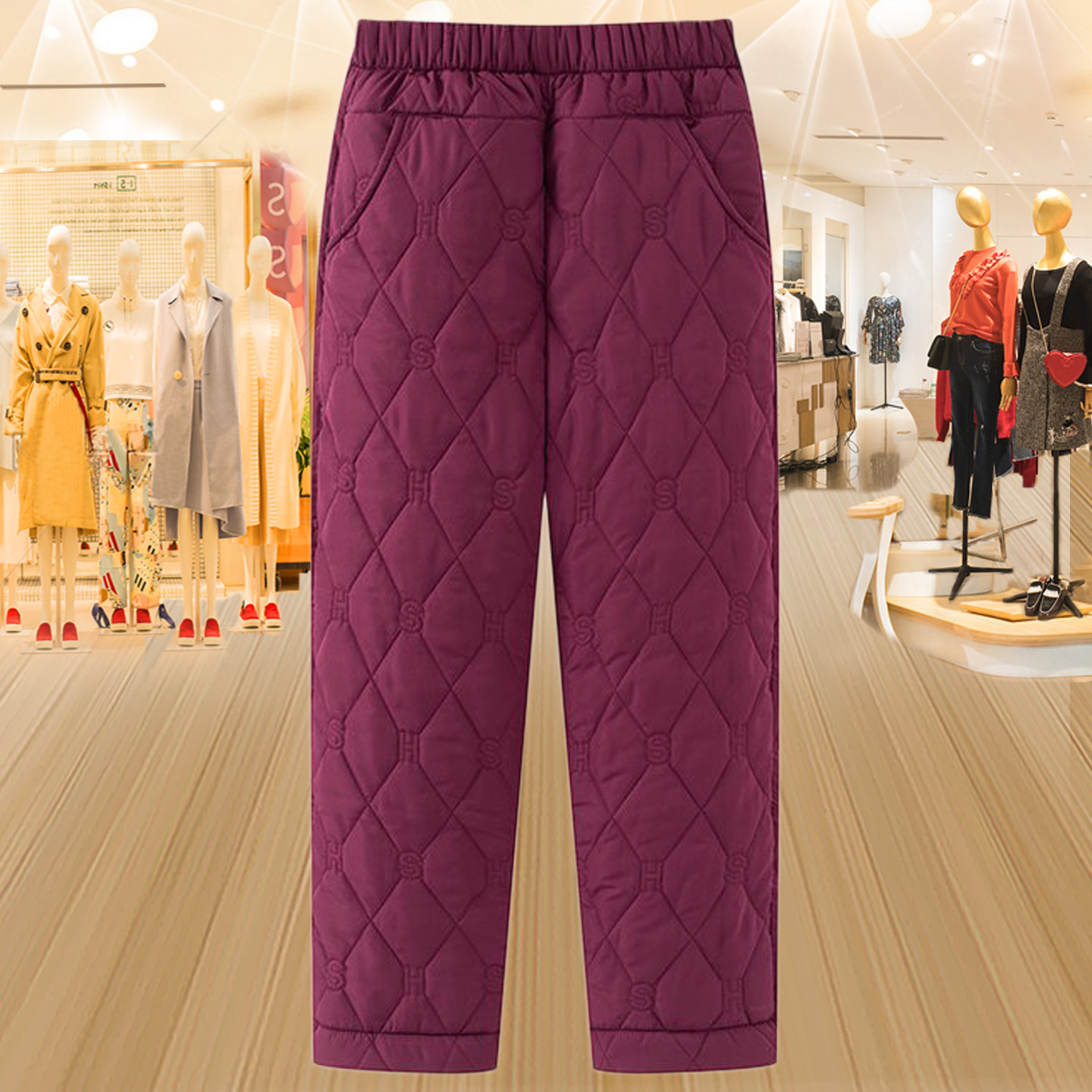 中老年加厚妈妈装加绒裤