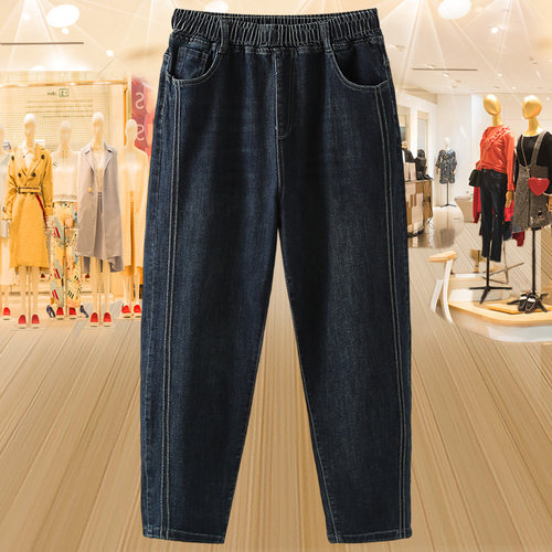 加大码中老年牛仔裤子女2025秋季