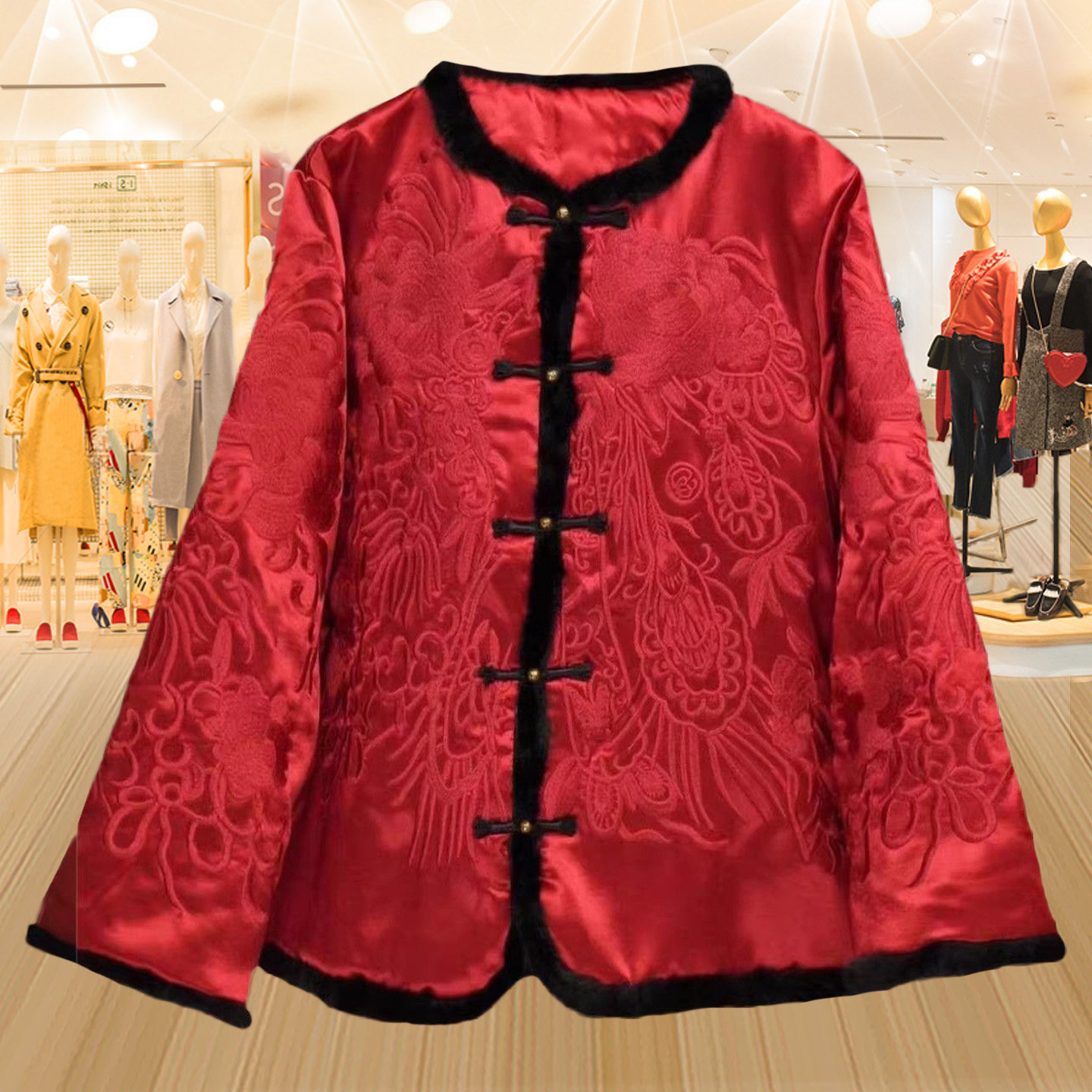 新中式国风女装外套2026冬季新款本命年红色棉衣高级唐装新年战袍