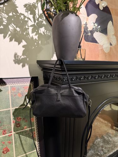 【慕懿时袋】2025新款头层植鞣羊皮保龄球小众设计感单肩包2388