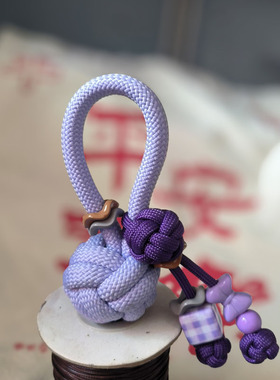 平安幸运球包挂件汽车钥匙扣挂饰伞绳手工编制星星绣球男女礼物