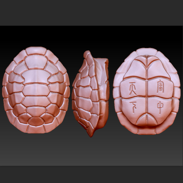 三维立体四轴浮雕图圆雕图/8033富甲天下乌龟壳圆雕图