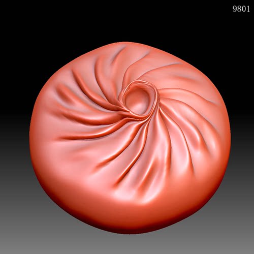 9801包子蒸蒸日上圆雕图雕刻机3D打印素材STL格式模型图OBJ精雕