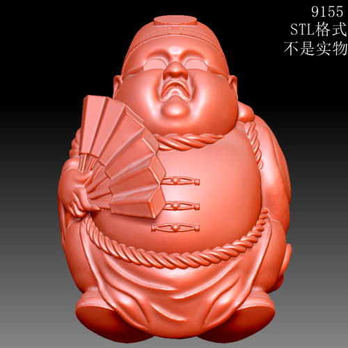 9155财主圆雕图雕刻机3D打印素材STL格式模型图OBJ精雕