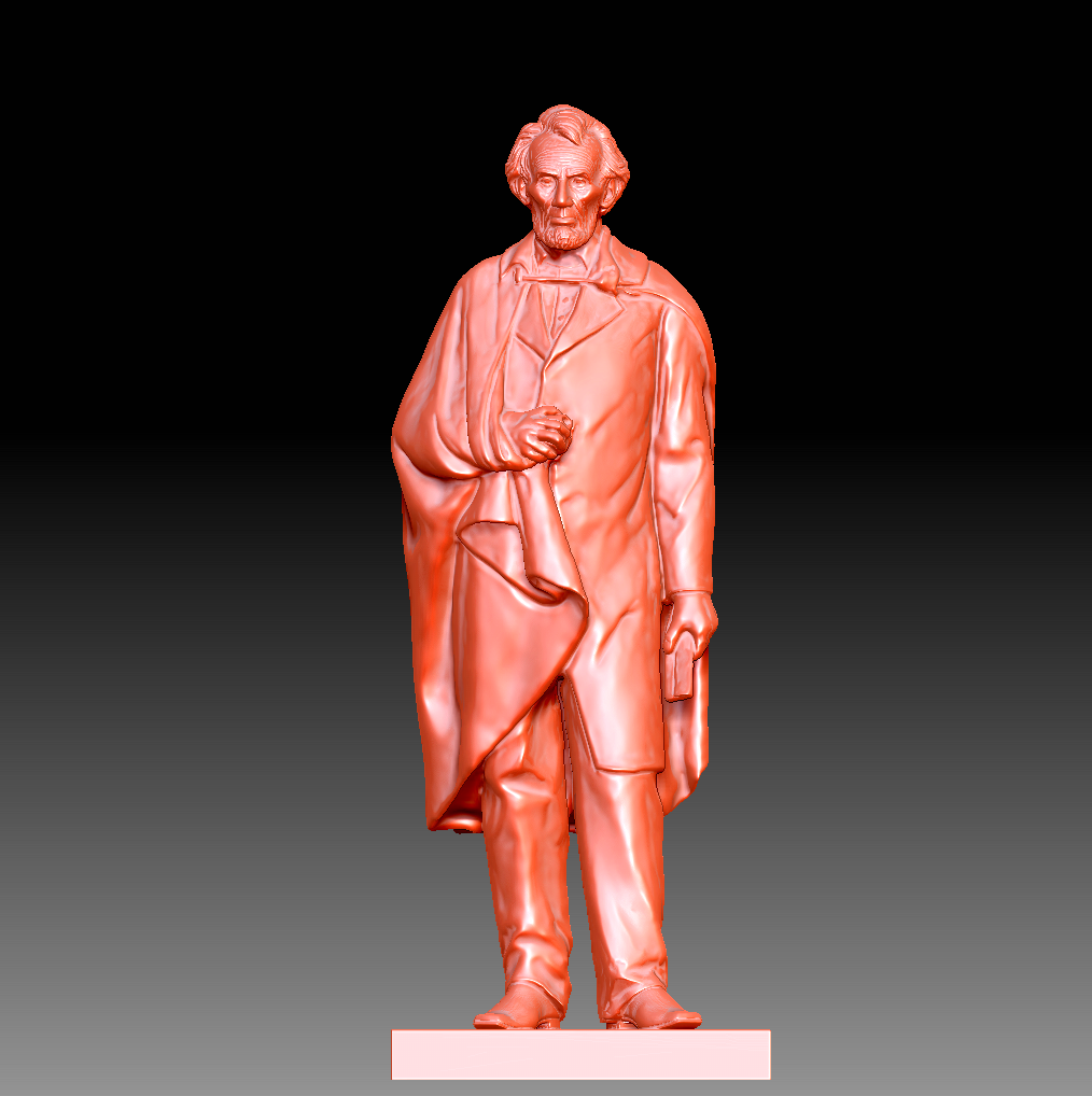 9589林肯圆雕图雕刻机3D打印素材STL格式模型图OBJ精雕